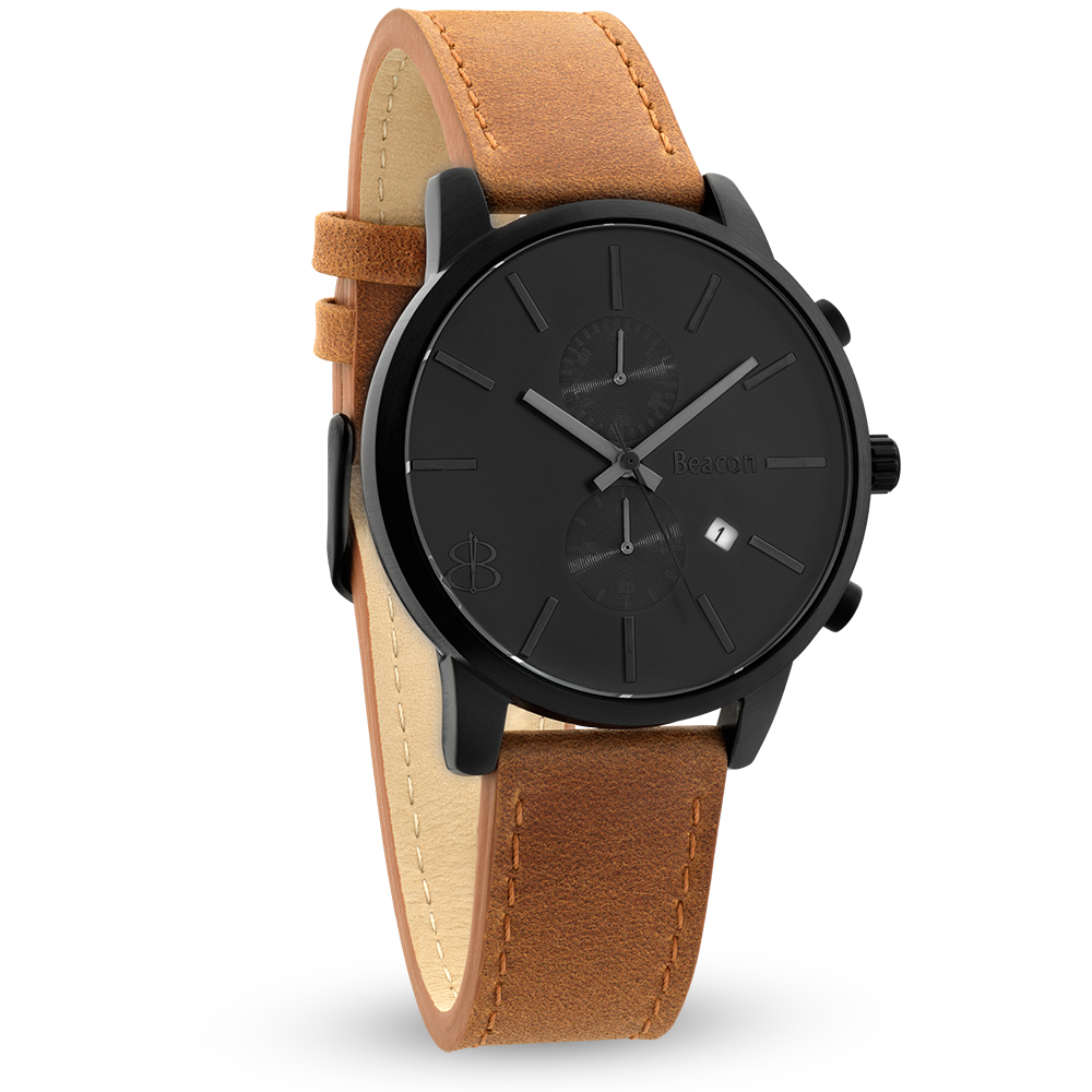 The Beacon | Brown & Matte Black