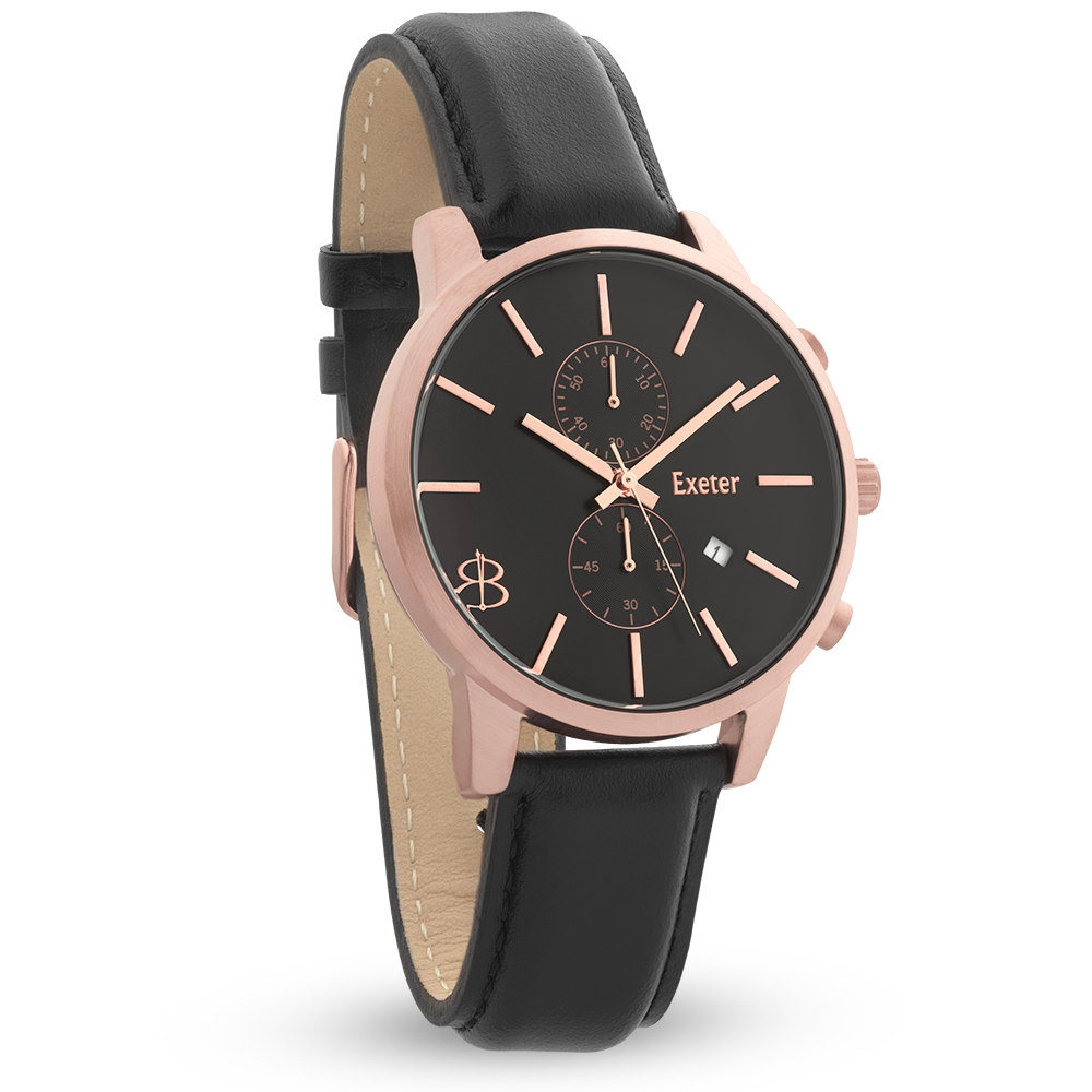 The Exeter | Black & Rose Gold