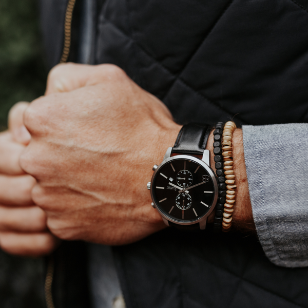 The Exeter | Black & Silver – Back Bay Watch Co.