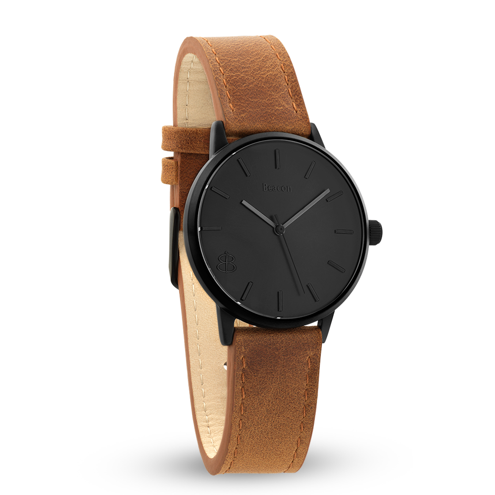 The Beacon | Brown & Matte Black