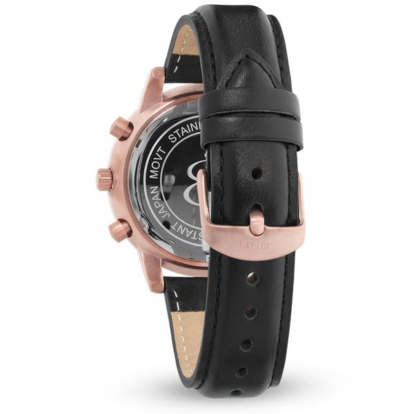 The Exeter | Black & Rose Gold – Back Bay Watch Co.